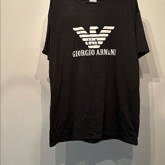 Giorgio Armani Black Tee with Logo - Picture 3 of 3